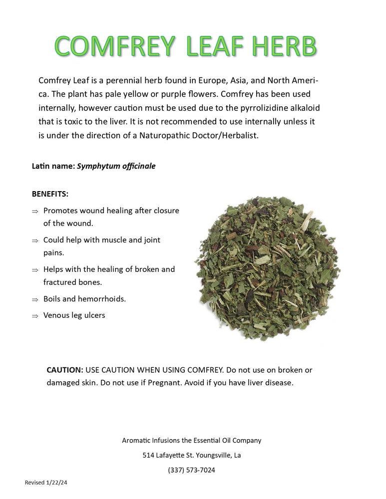 Comfrey Leaf Cut OR