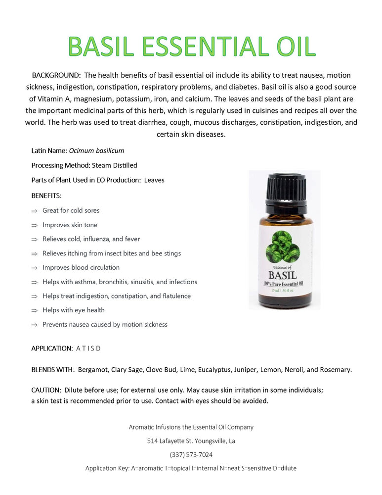 Basil Essential Oil 15ml