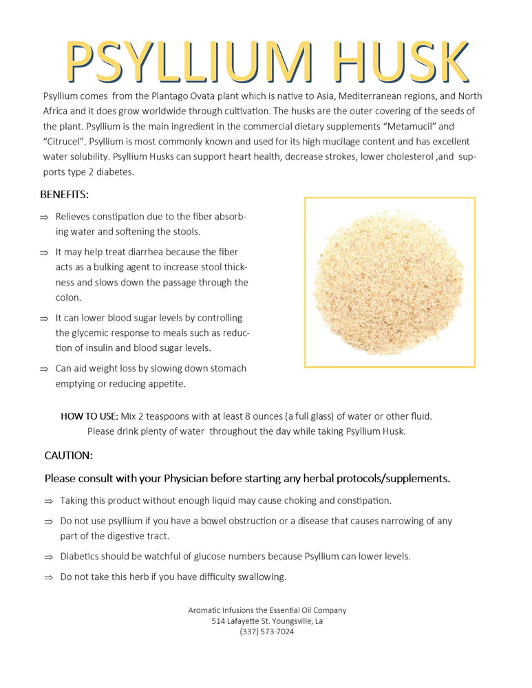 Psyllium Husk, Whole OR
