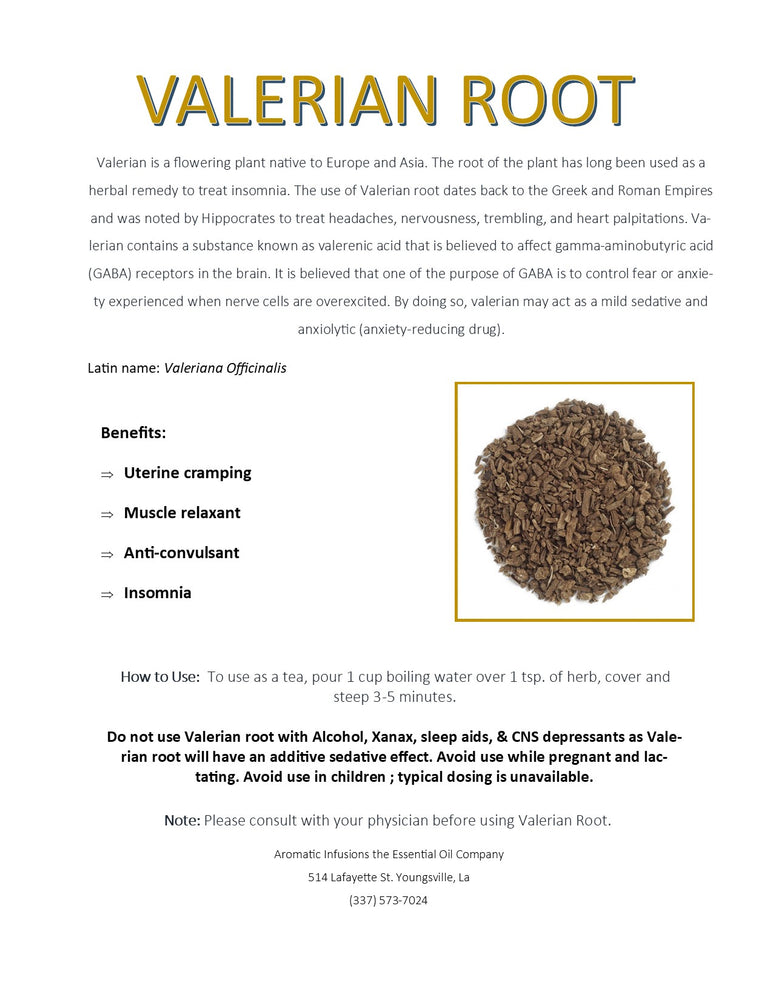 Valerian Root Cut