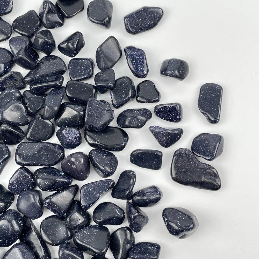 Blue Goldstone Tumbled Chip