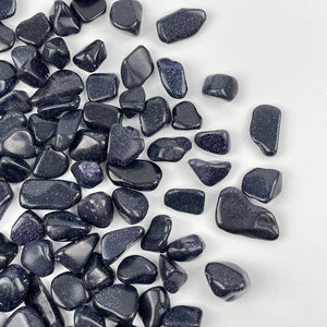 Blue Goldstone Tumbled Chip