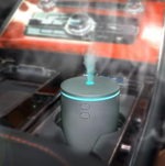 Life of Leisure Essential Oil Diffuser, USB Mini Car Diffusers for Essential Oils Aromatherapy Diffuser Cool Mist Humidifier with 7 Colors Lights Waterless Auto Off for Car Home Office Room (Grey)