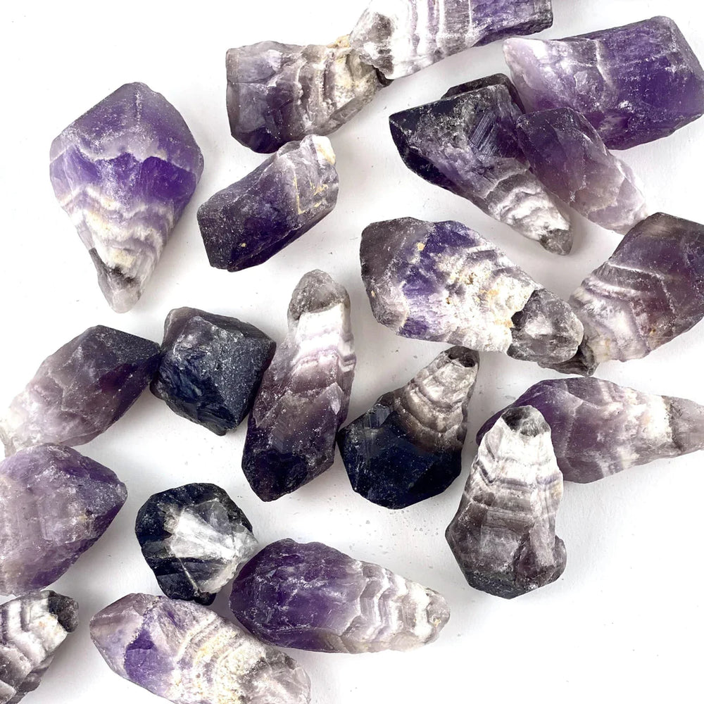 Chevron Amethyst Raw Point