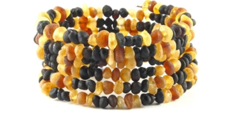 Fine Baltic Amber Bracelet Baroque Spiral 17 cm 7 inches