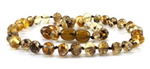Fine Baltic Amber Baby Teething Necklace Greenish color Beads