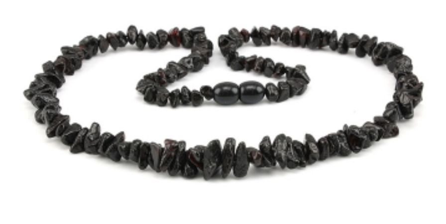 Authentic Baltic Amber Necklace Cherry Color Polished Nuggets 45 cm 18 inches