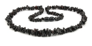 Authentic Baltic Amber Necklace Cherry Color Polished Nuggets 45 cm 18 inches