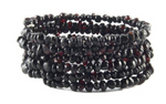 Natural Baltic Amber Bracelet Cherry color Baroque Style Beads Spiral 17 cm 7 inches