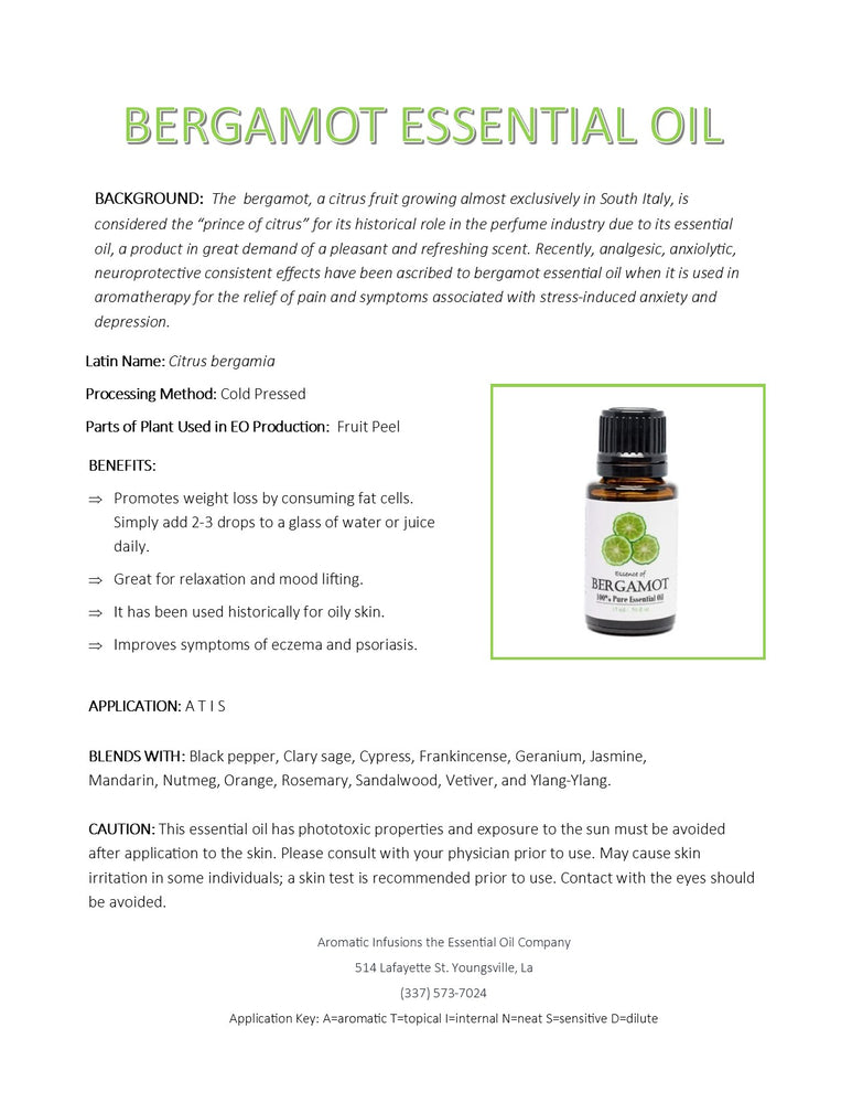 Bergamot Essential Oil 15ml