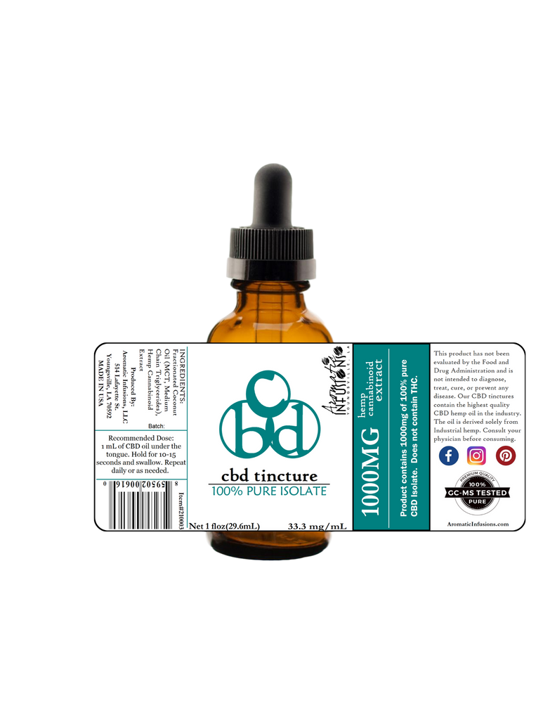 CBD 1000 mg Isolate in MCT Oil