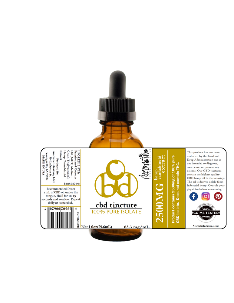 CBD Isolate in MCT Oil 2500mg