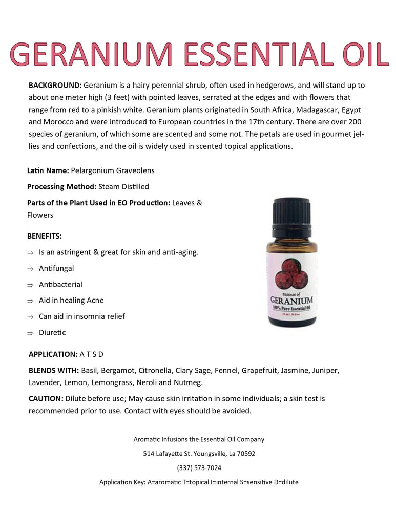 Geranium Essential Oil 15ml