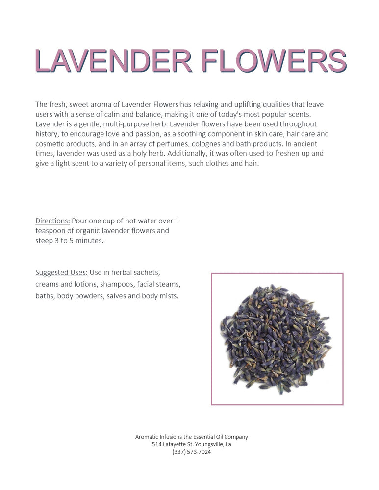 Lavender Flowers, Whole