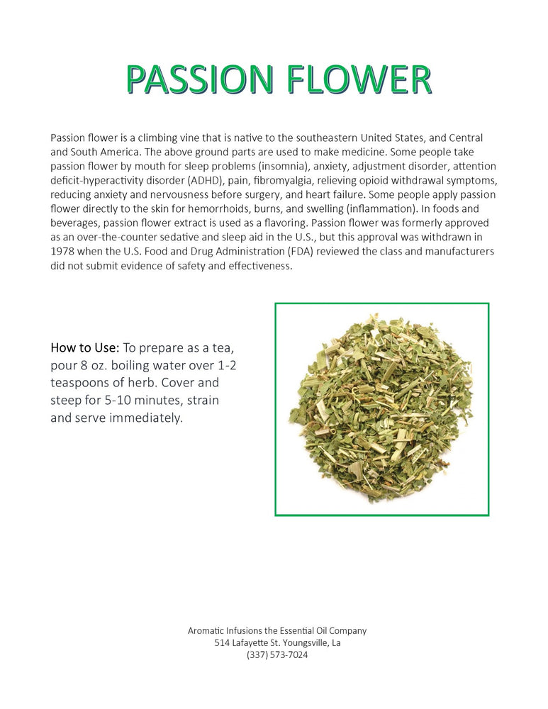 Passion Flower Herb Cut
