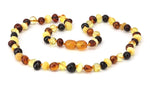 Natural Baltic Amber Child Necklace Mixed colors 38 cm