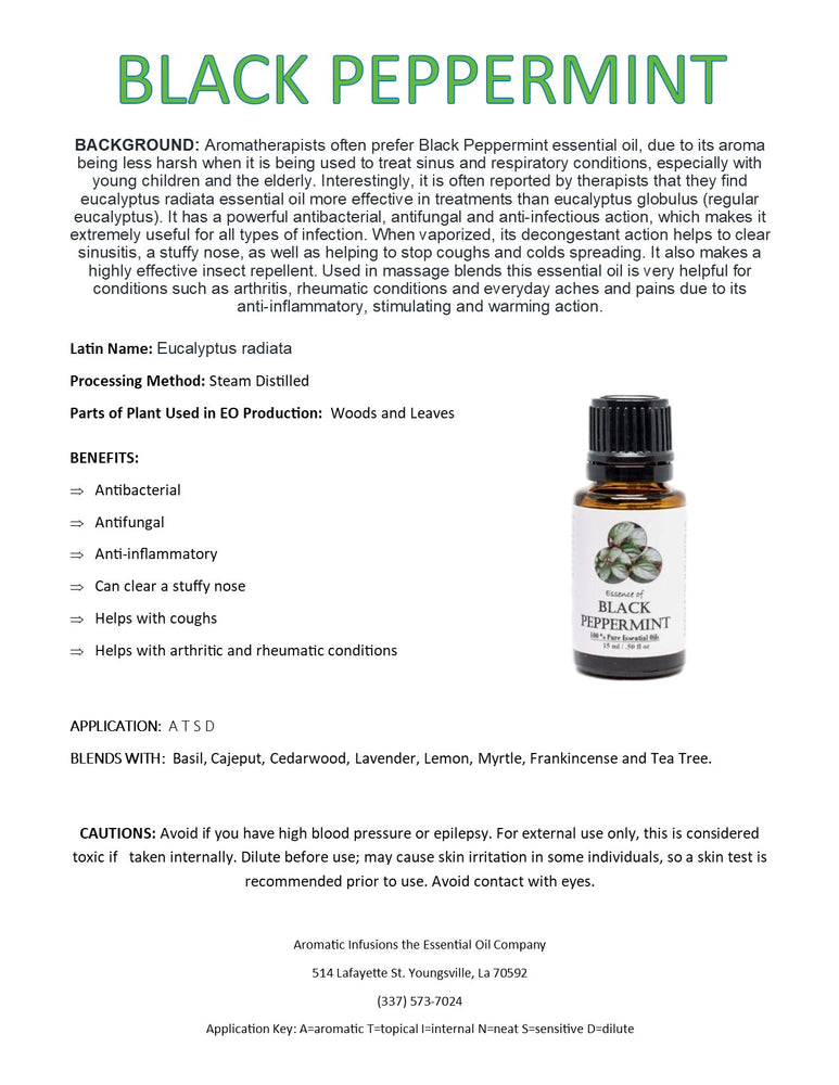 Black Peppermint Essential Oil 15ml