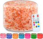 Essential Oil Diffuser 400ML 10 Hours High Mist Output for Large Room with Remote and Timer, 3-in-1 Aromatherapy Diffuser & Himalayan Salt Lamp & Ultrasonic Humidifier, Auto-Off, 7 Color LED Lights