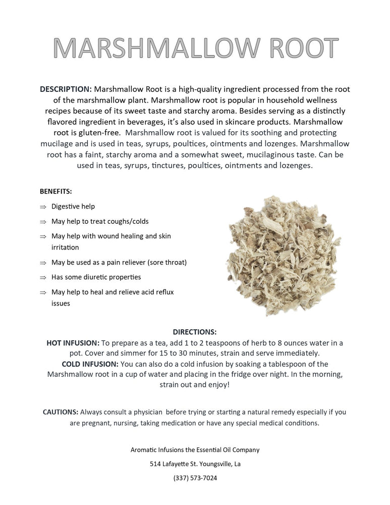 Marshmallow Root Cut OR