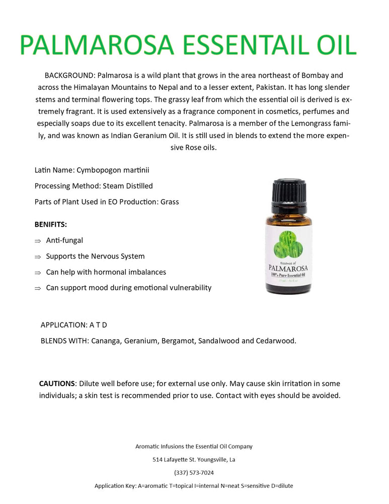 Palmarosa Essential Oil 15ml