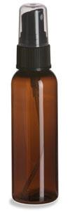 2oz Amber Plastic Bottle w/Sprayer